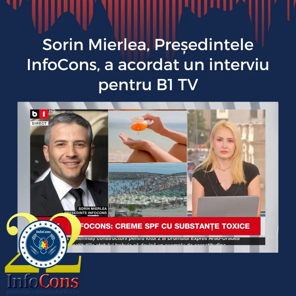Sorin Mierlea , Președintele InfoCons Protecția Consumatorilor , a acordat un interviu pentru B1 TV