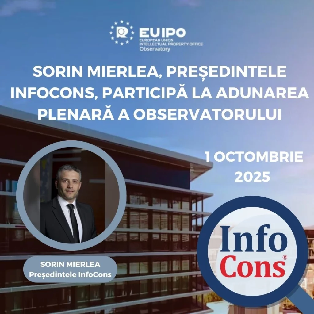 Sorin Mierlea , Președintele InfoCons Protecția Consumatorului , participă la Ședința Plenară a Observatorului EUIPO – Oficiul European pentru Proprietate Intelectuală