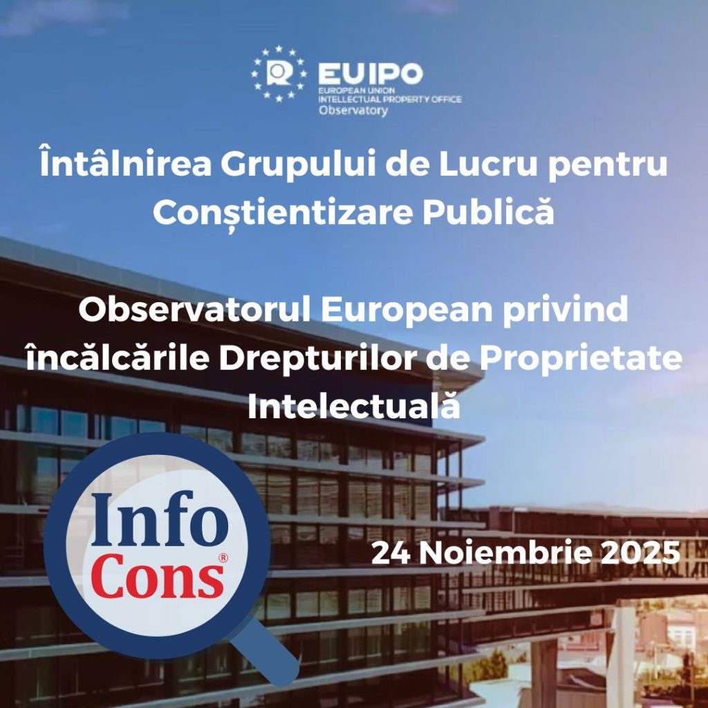 Sorin Mierlea , Președintele InfoCons Protectia Consumatorului , participă la reuniunea Grupului de Lucru pentru Conștientizare Publică al Observatorului EUIPO