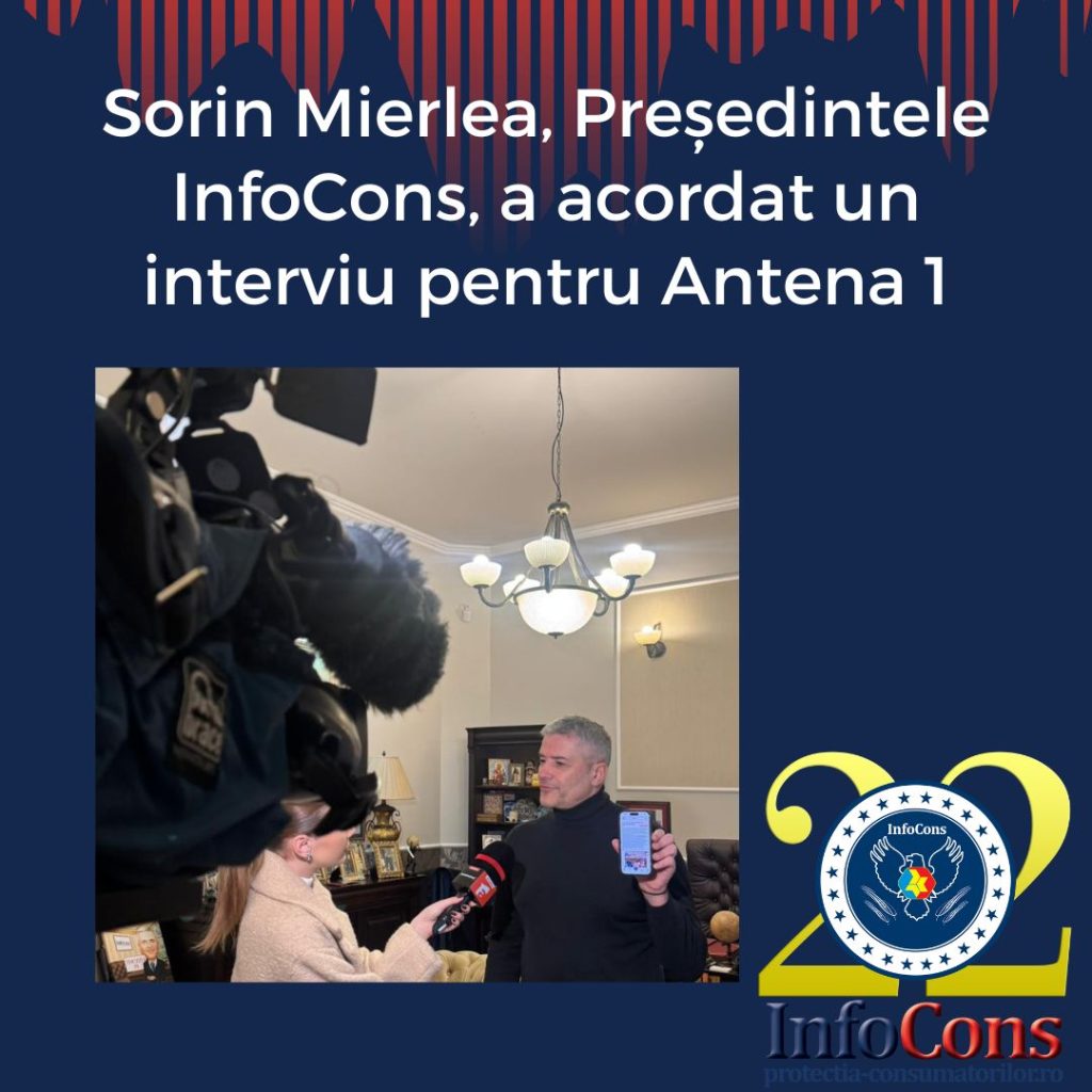 Sorin Mierlea , Președintele InfoCons Protecția Consumatorilor , a acordat un interviu pentru Antena 1 – Observator despre jucăria retrasă de pe piața din SUA