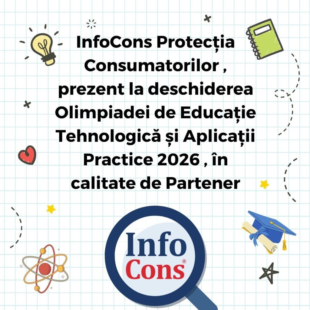 Sorin Mierlea , Președintele InfoCons Protecția Consumatorilor , prezent la deschiderea Olimpiadei de Educație Tehnologică și Aplicații Practice 2026 , în calitate de Partener Strategic