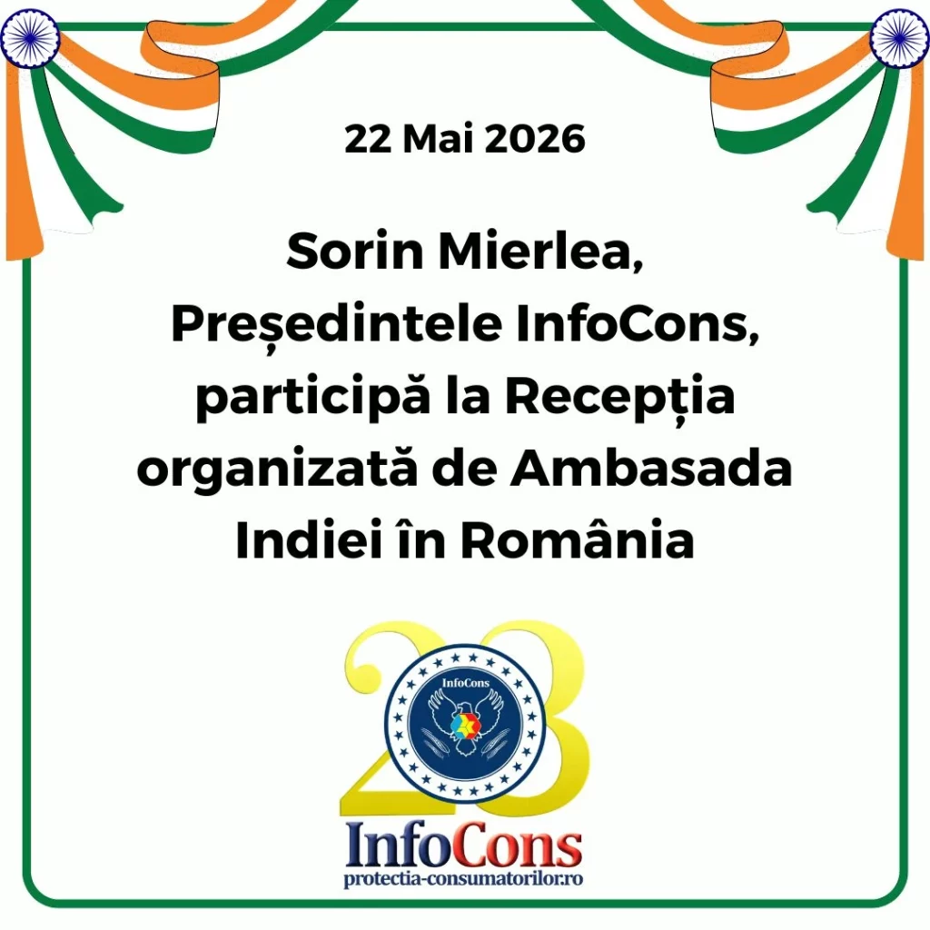 Sorin Mierlea , Președintele InfoCons Protecția Consumatorului , participă la Recepția organizată de Ambasada Indiei în România
