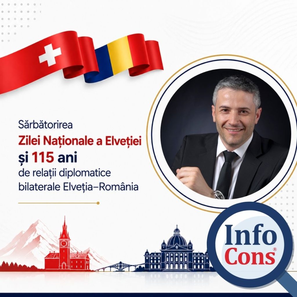Sorin Mierlea , Președintele InfoCons Protecția Consumatorilor , participă la evenimentul dedicat Zilei Naționale a Elveției și aniversării a 115 ani de relații diplomatice bilaterale Elveția–România