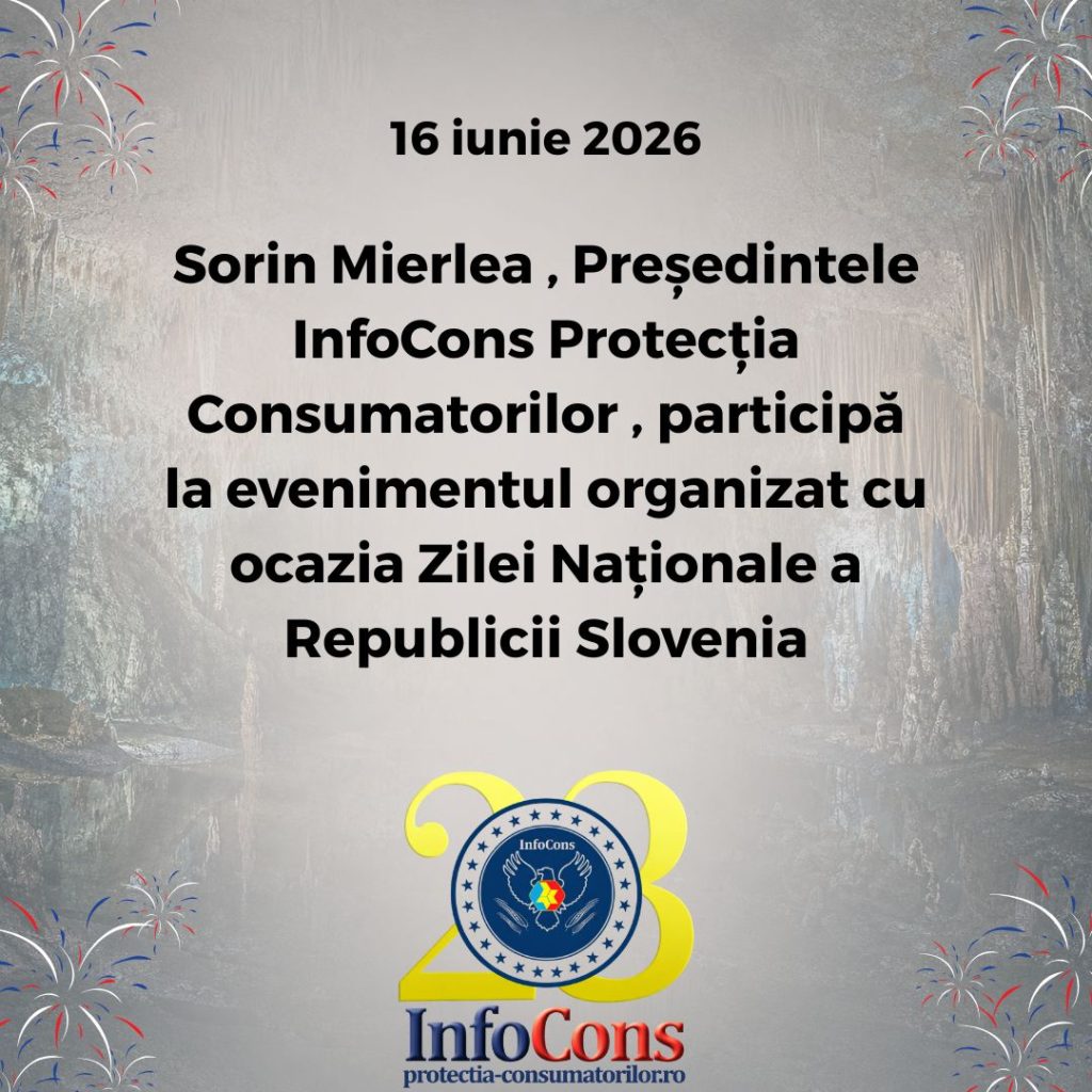 Sorin Mierlea , Președintele InfoCons Protecția Consumatorilor , participă la evenimentul organizat cu ocazia Zilei Naționale a Republicii Slovenia