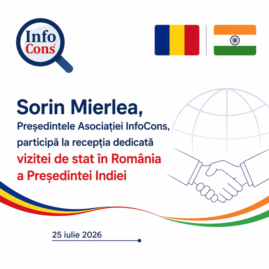 Sorin Mierlea , Președintele Asociației InfoCons , participă la recepția dedicată vizitei de stat în România a Președintei Indiei