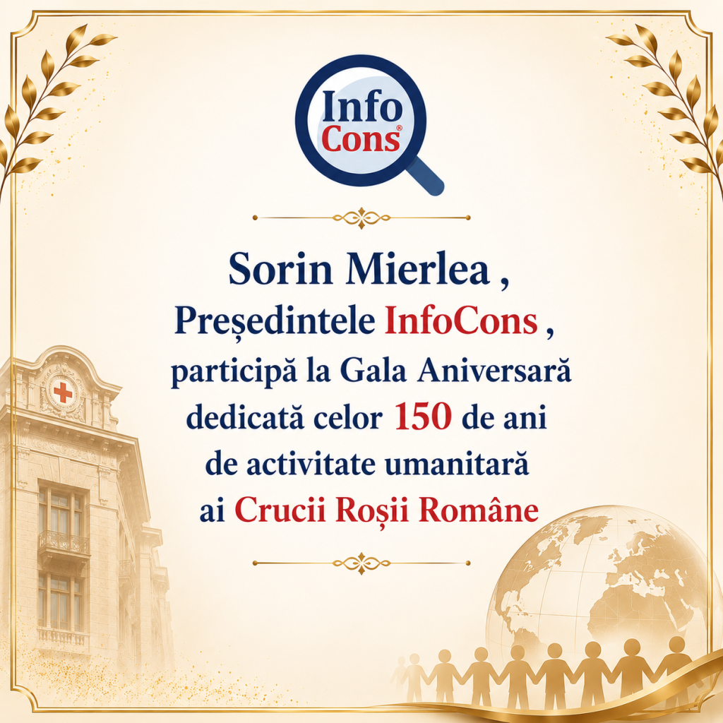Sorin Mierlea , Președintele InfoCons , participă la Gala Aniversară dedicată celor 150 de ani de activitate umanitară ai Crucii Roșii Române