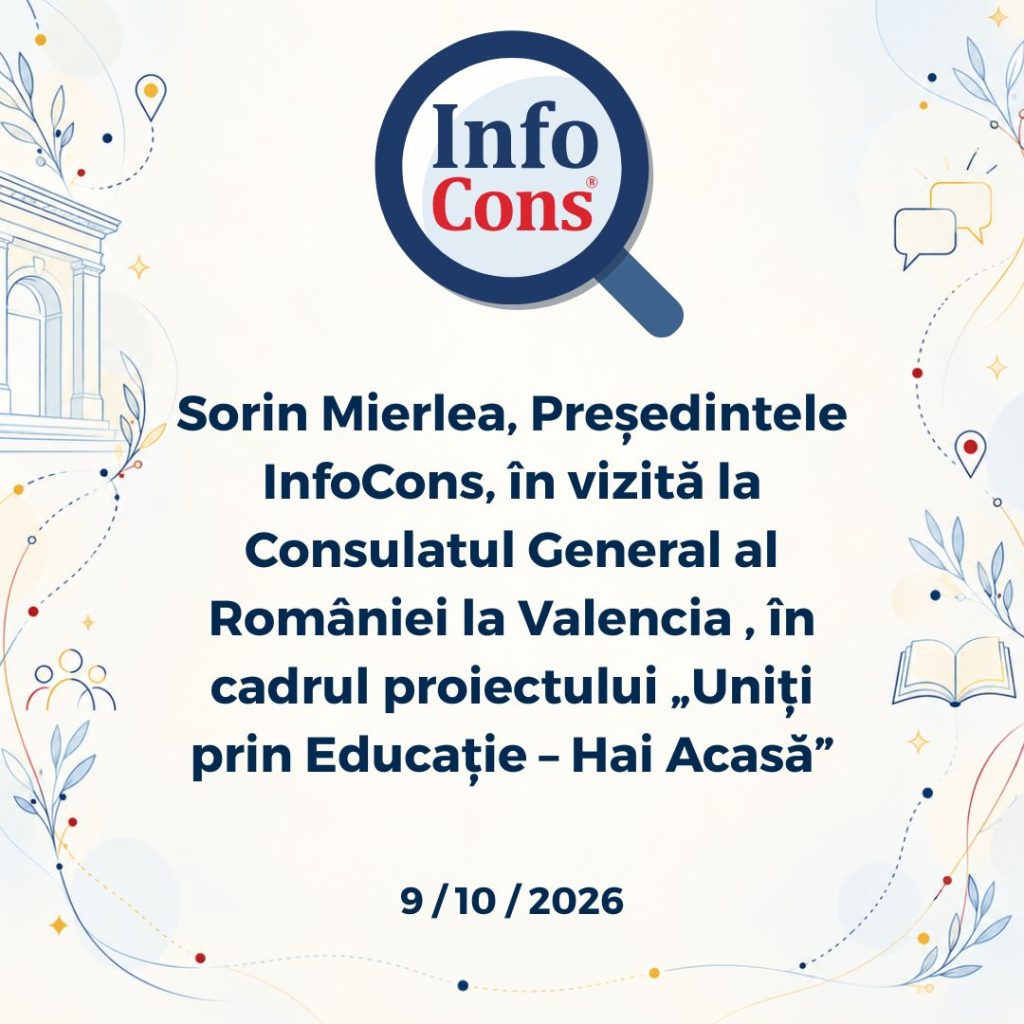 Sorin Mierlea , Președintele InfoCons , în vizită la Consulatul General al României la Valencia , în cadrul proiectului „Uniți prin Educație – Hai Acasă”